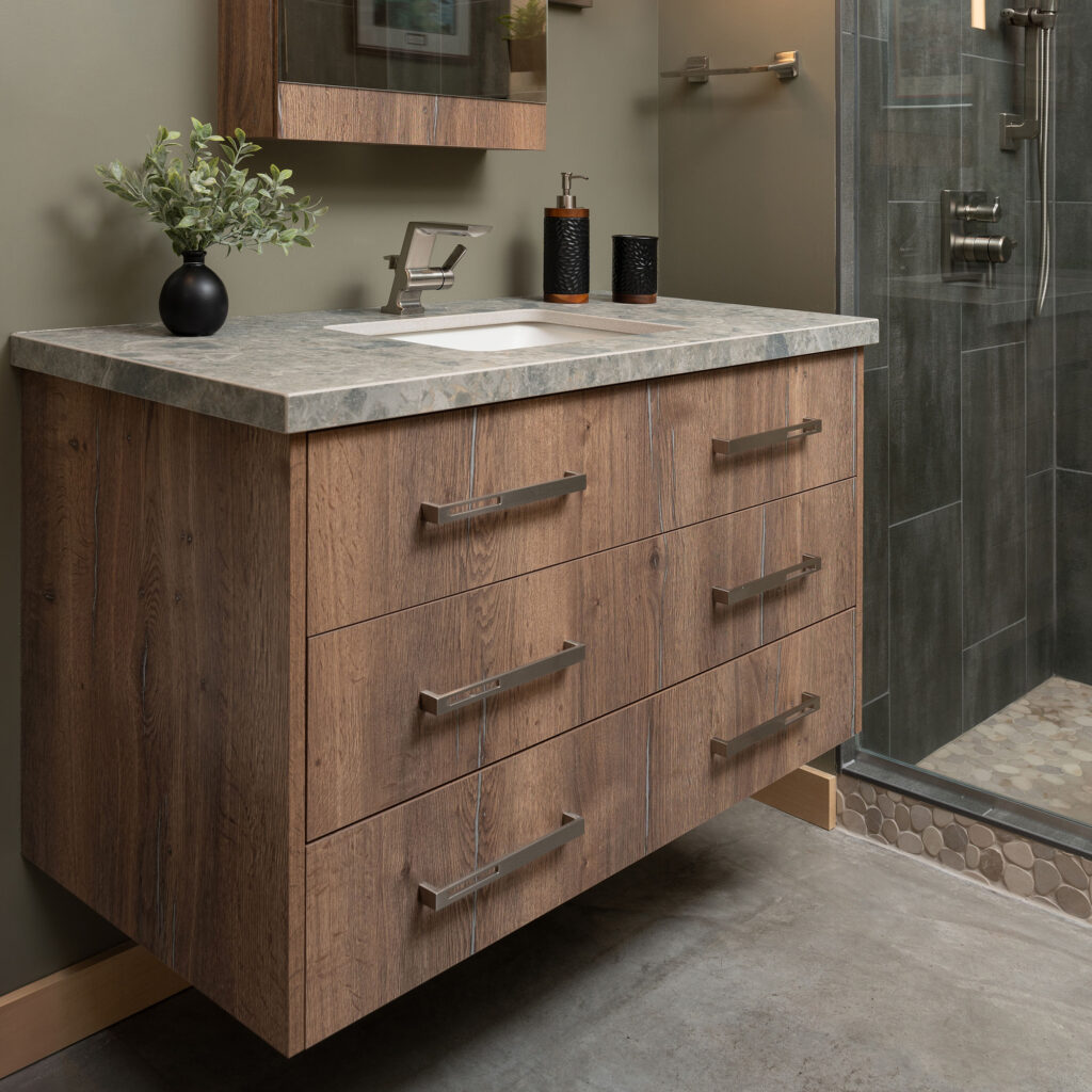 Cabinet in Pewter Halifax Oak