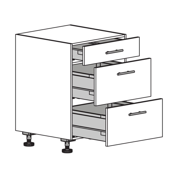Base Cabinet, 3 Drawers