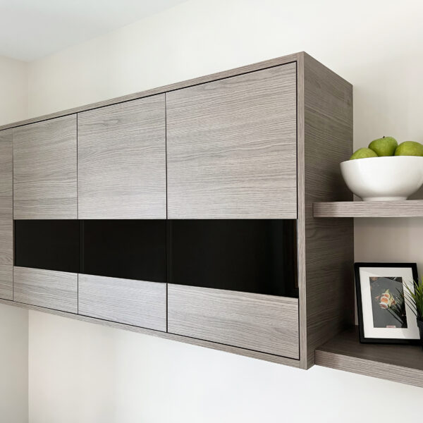 Simple Office Space With Black Glass Inserts