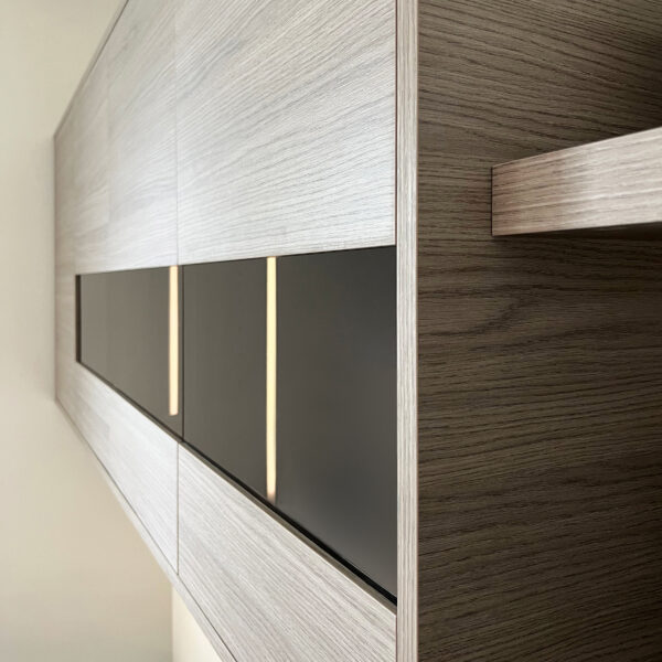 Simple Office Space With Black Glass Inserts