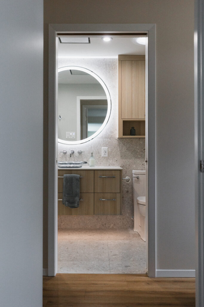 Zonavita bathroom in Pewter Halifax Oak