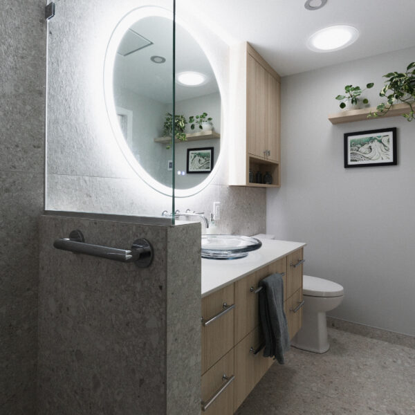 Bungalow Buckingham Bathroom in Sand Lyon Ash TFL