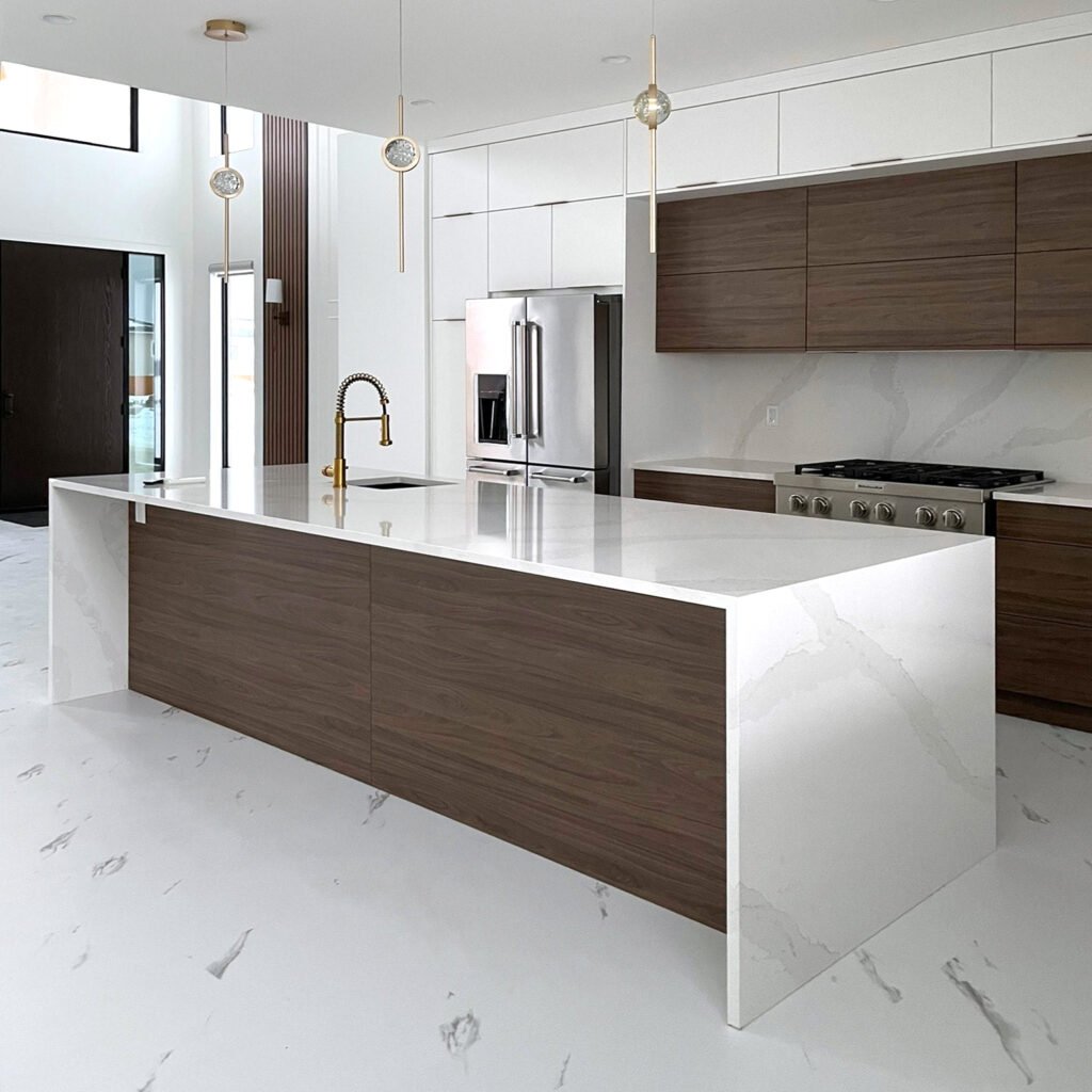Zonavita kitchen in Natural Carini Walnut material