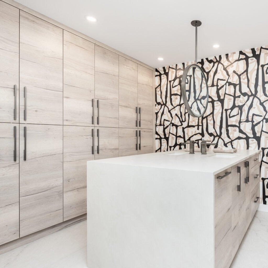 Bathroom in White Halifax Oak material