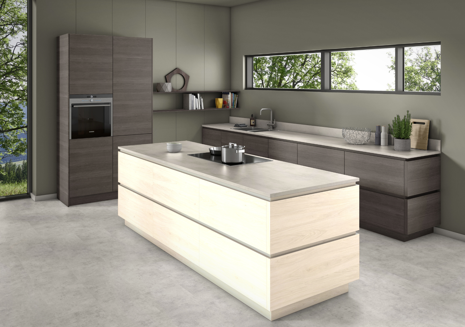 White Casella Oak kitchen design