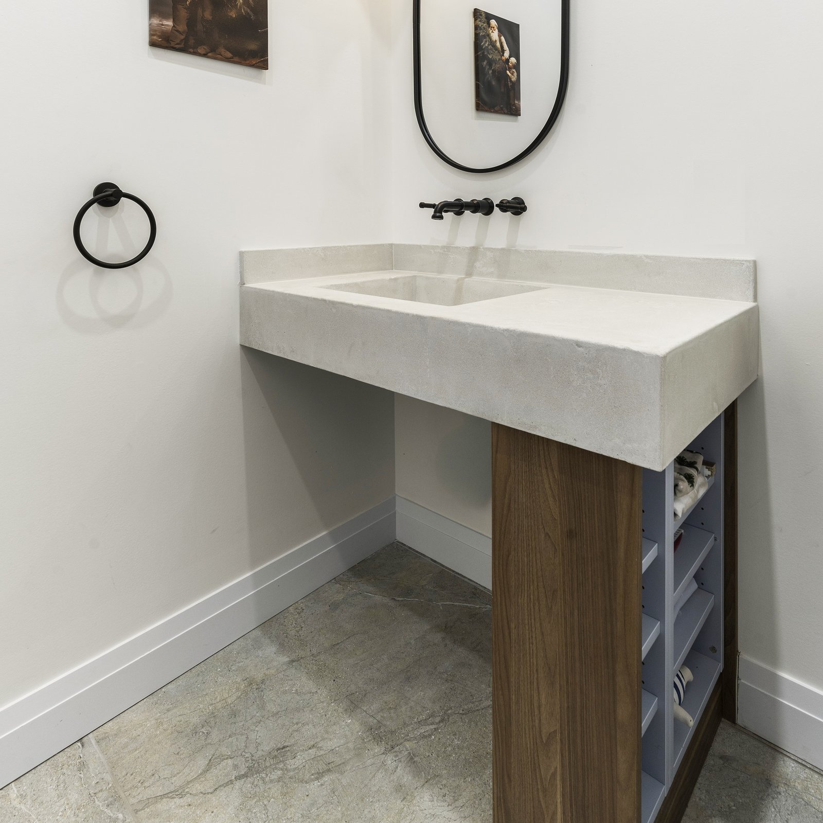 Zonavita kitchen in Sage Melamine and Knotty Alder