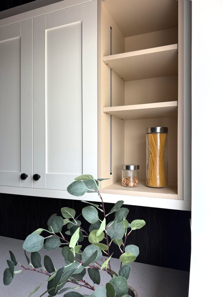 Kitchen in Zonavita new materials - Natural Dimaro Walnut, Gardenia, Cream Puff
