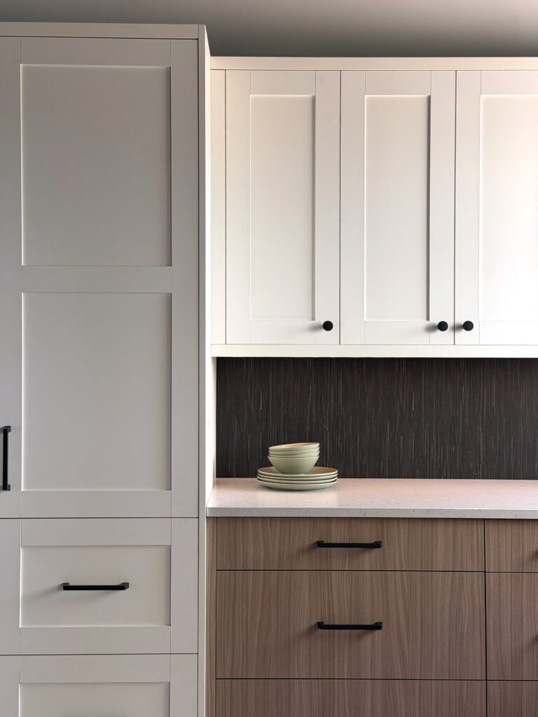Kitchen in Zonavita new materials - Natural Dimaro Walnut, Gardenia, Cream Puff